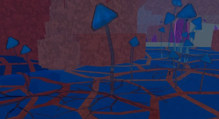 Bluepinkgill Mushroom artwork
